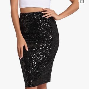 Black sequence stretch dress